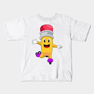 Pencil Inline skating Roller skates Kids T-Shirt